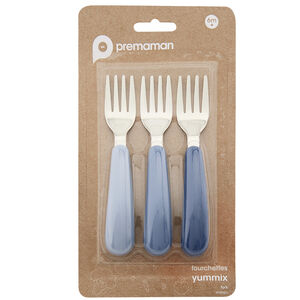 Lot de 3 fourchettes en métal Yummix bleu 