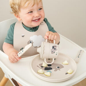 Assiette en silicone foodie Tiny Farm sable 