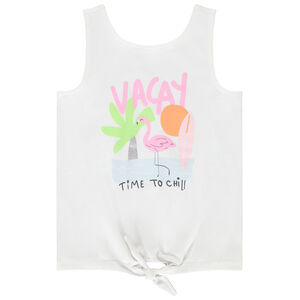 Débardeur effet noué à print pailleté pour fille 