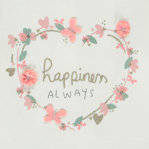 T-shirt manches longues à pétales effet 3D pour bébé fille 