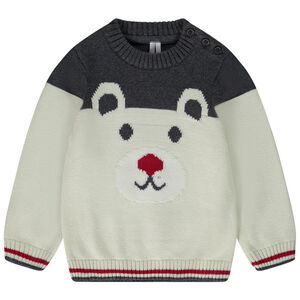 Pull en tricot print ours pour bébé garçon 