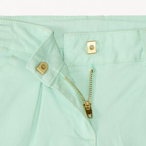 Short en twill uni effet pince fille 