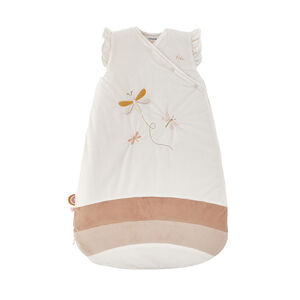 Gigoteuse sans manches en veloudoux 70 cm Libellule écru 