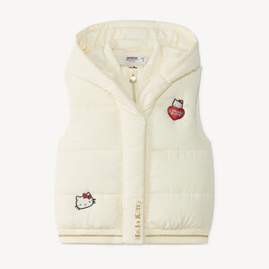 Doudoune fille sans manches à capuche patch Hello Kitty 