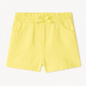 Short en toile coloris uni pour bébé fille 