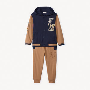 Ensemble gilet à capuche + jogging fantaisie garçon 