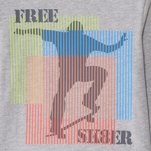 T-shirt manches longues uni avec soft print pour garçon  