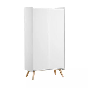 Armoire à 2 portes Vintage blanc/chêne 