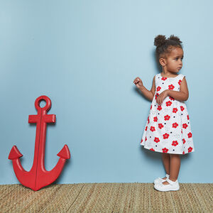 Robe courte à fleurs pour bébé fille 