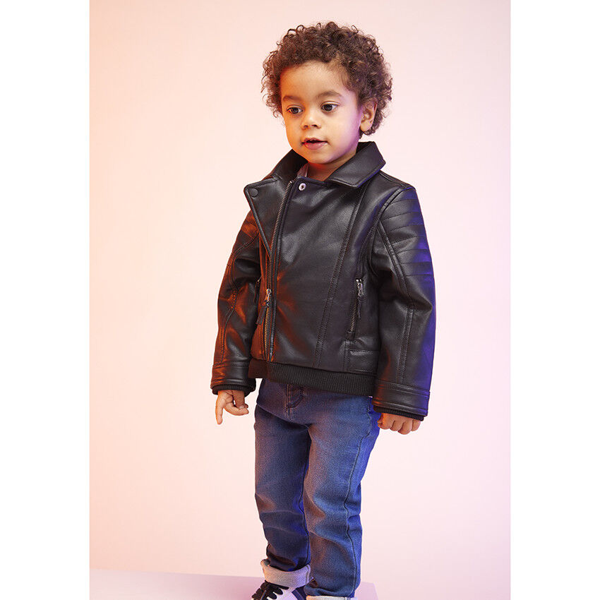 Veste en cuir bebe fille on sale
