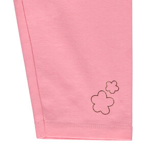 Lot de 2 corsaires unis avec fleurs pailletées pour bébé fille 