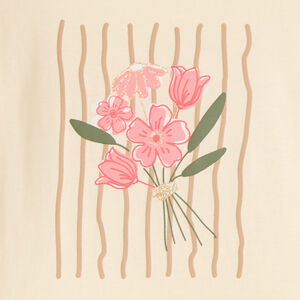 T-shirt manches longues print pailleté pour fille 