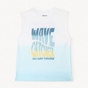 Débardeur en maille print fantaisie en relief pour garçon 