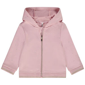 Gilet à capuche molletonné avec doublure en jersey pour bébé fille 