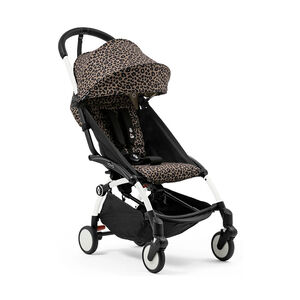 Poussette Stokke® YOYO³ à partir de 6 mois - cadre blanc/léopard 