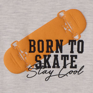 T-shirt manches longues motif skate pour garçon 