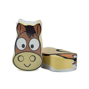 Serviette de bain comprimée 30 x 30 cm cheval 