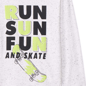 T-shirt manches longues effet neps print skate garçon 
