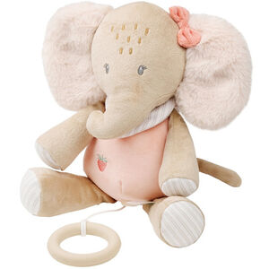 Peluche musicale - Eléphant Oli- Rose - 24 cm 