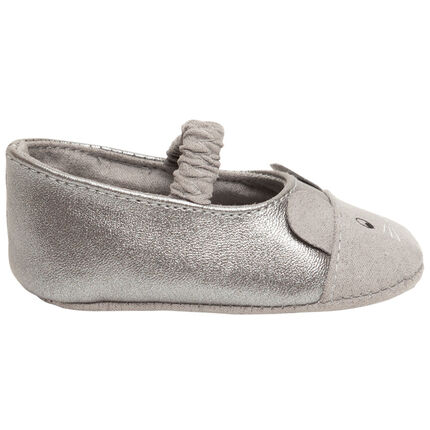 Babies Souples Argentees Motif Souris Pour Bebe Fille Orchestra Fr