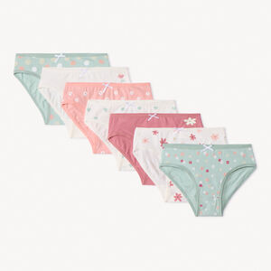 Lot de 7 culottes motifs fleurs/cœurs pour fille 