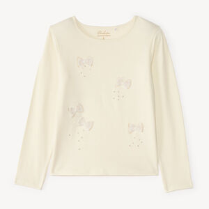 T shirt manches longues nœuds fille 