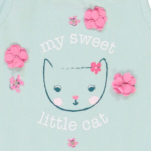 Ensemble 2 pièces avec patchs effet pétales 3D pour bébé fille 