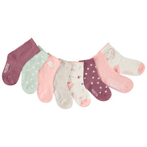 Lot de 8 paires de chaussettes festonnées pour bébé fille 
