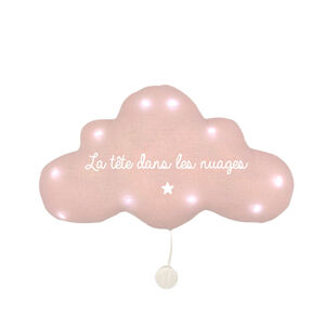 Veilleuse musicale nuage "La tête dans les nuages" - Rose 