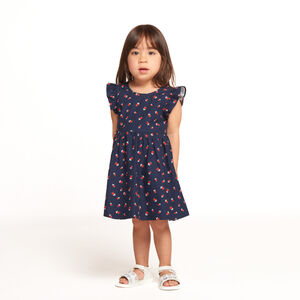 Robe manches courtes imprimé fleurs pour bébé fille 