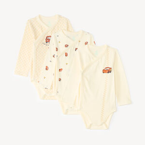 Lot de 3 bodies manches longues bébé garçon Flash McQueen Disney-Pixar 