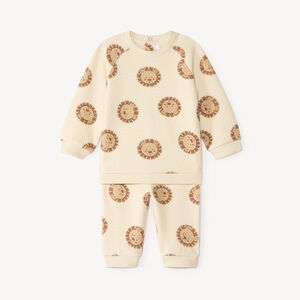 Ensemble de jogging matelassé bébé garçon imprimé lion 