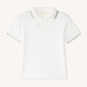 Polo manches courtes en maille fantaisie uni pour garçon 