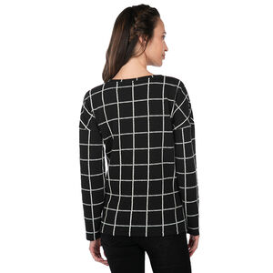 Sweat de grossesse en molleton fantaisie à carreaux  
