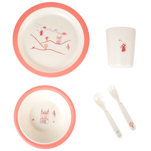 Coffret repas 5 pièces en mélamine - Ma petite fée 
