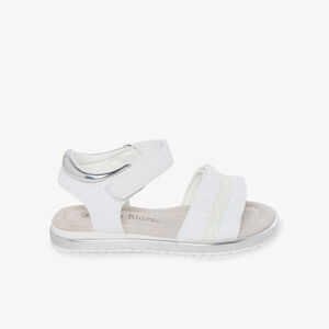 Sandales blanches à brides drapées fille 