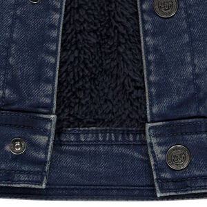 Veste en jean à capuche molleton amovible pour garçon 