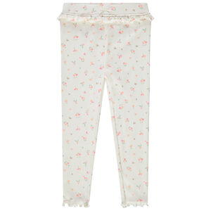 Caleçon long côtelé imprimé fantaisie pour bébé fille 