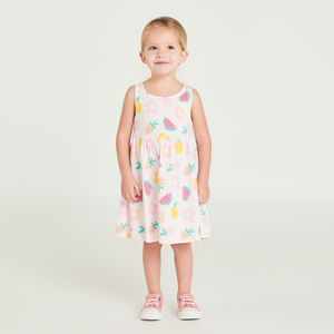 Robe en sans manches imprimé fantaisie pour bébé fille 