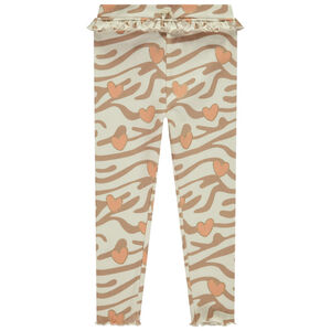 Caleçon long côtelé imprimé fantaisie pour bébé fille 