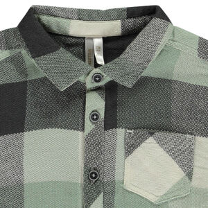 Chemise manches longues à carreaux avec poche pour garçon 