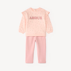 Ensemble de jogging bébé fille imprimé fleurs 