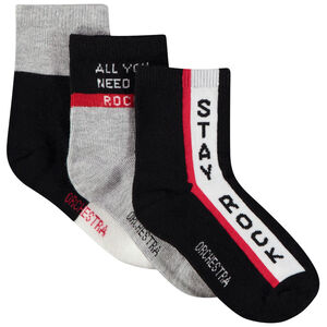 Lot de 3 paires de chaussettes print fantaisie pour garçon 