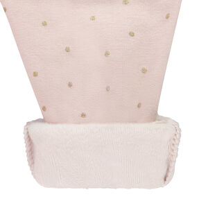 Jogging en jersey contrecollé sherpa à pois pailletés pour bébé fille 