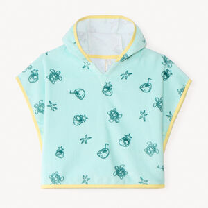 Cape de bain imprimé noix de coco et tortue pour bébé garçon 
