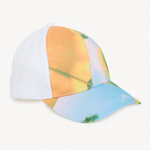 Casquette en toile avec photoprint palmier et broderie pour garçon 