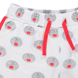 Short en jersey pour fille imprimé à taille élastiquée 