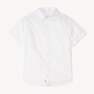 Chemise à manches courtes unie en popeline pour garçon 