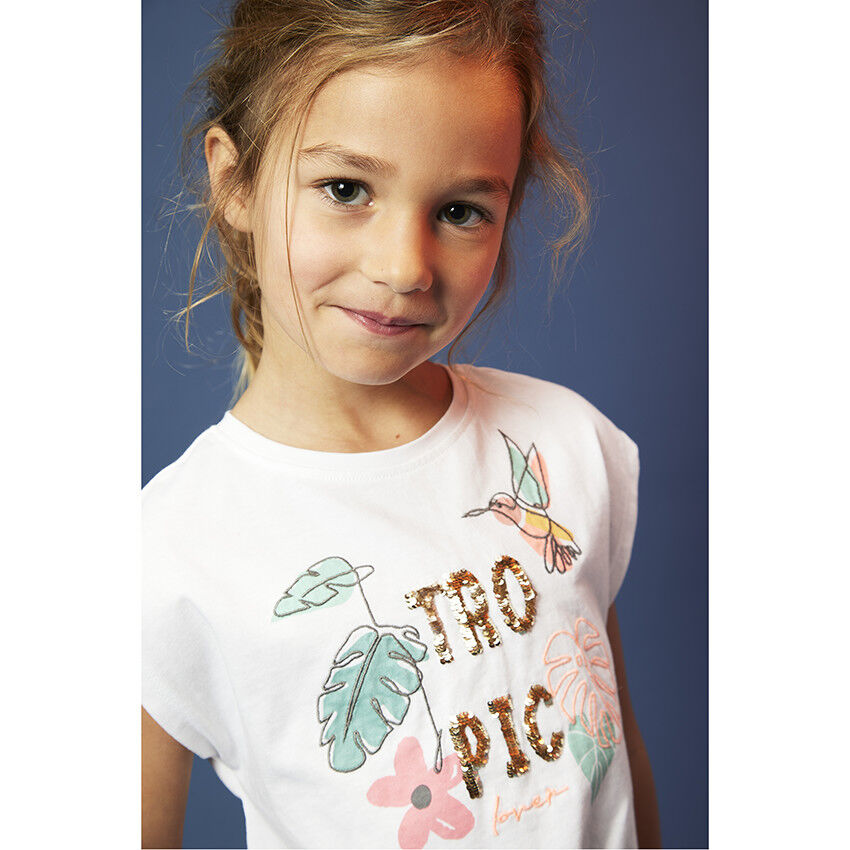 Tee shirt manche store courte fille