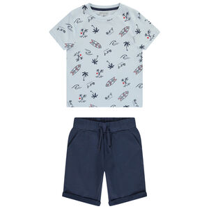 Ensemble 2 pièces avec t-shirt imprimé surf pour garçon 